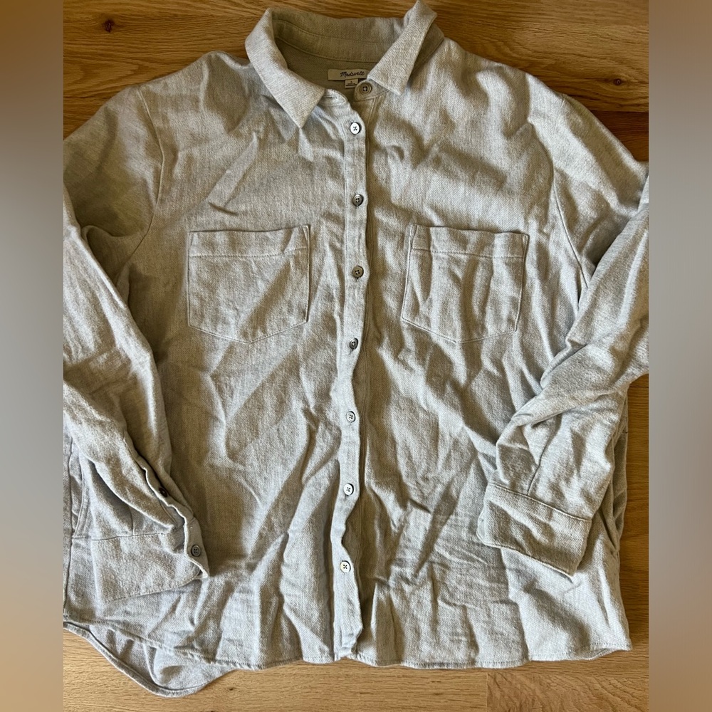 Madewell Grey Flannel Top